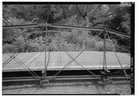 DETAIL OF WEST PANEL. - Avery-Bartholomew Patent Railroad Iron Bridge, Town park south of Route 222, west of Owasco Inl…