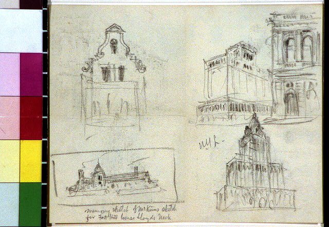 New York Life Insurance Company Building, New York, N.Y. ; Fort Hill House (Lloyd Neck, N.Y.) ; Unidentified façade, pr…