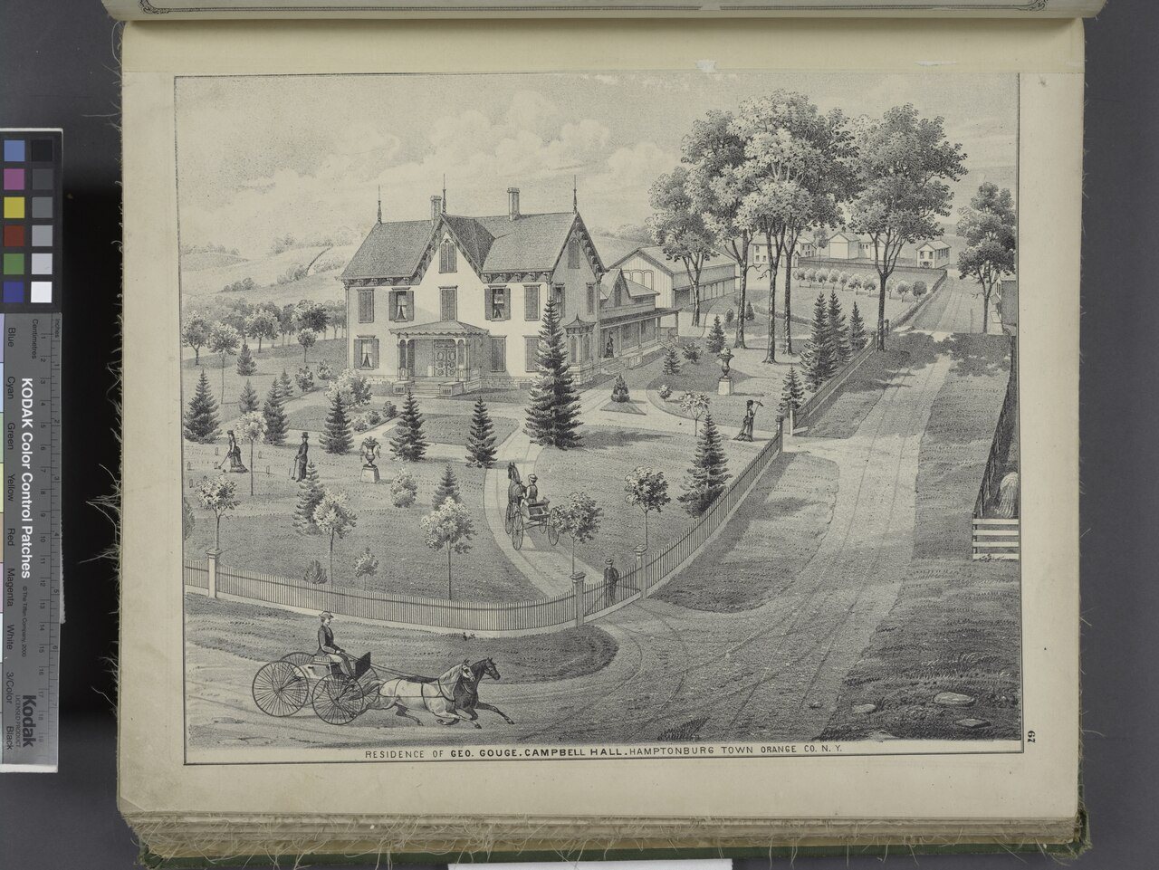 Residence of Geo. Gouge. Campbell Hall. Hamptonburgh Town Orange Co. N.Y