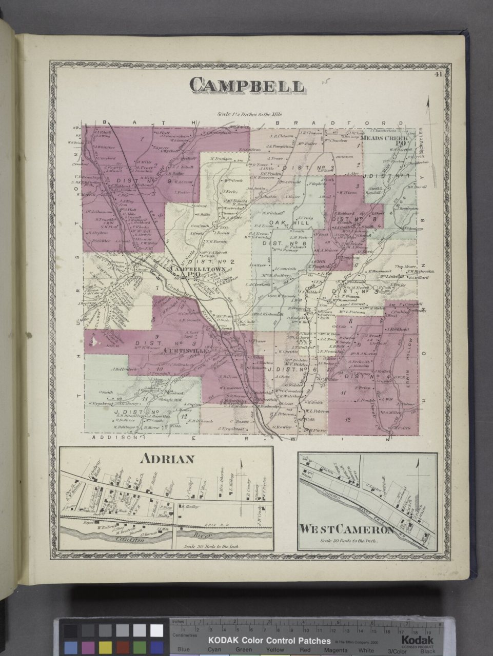 Campbell (Township); Adrian (Village); West Campbell (Village)
