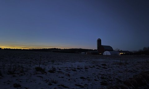 Late blue hour in