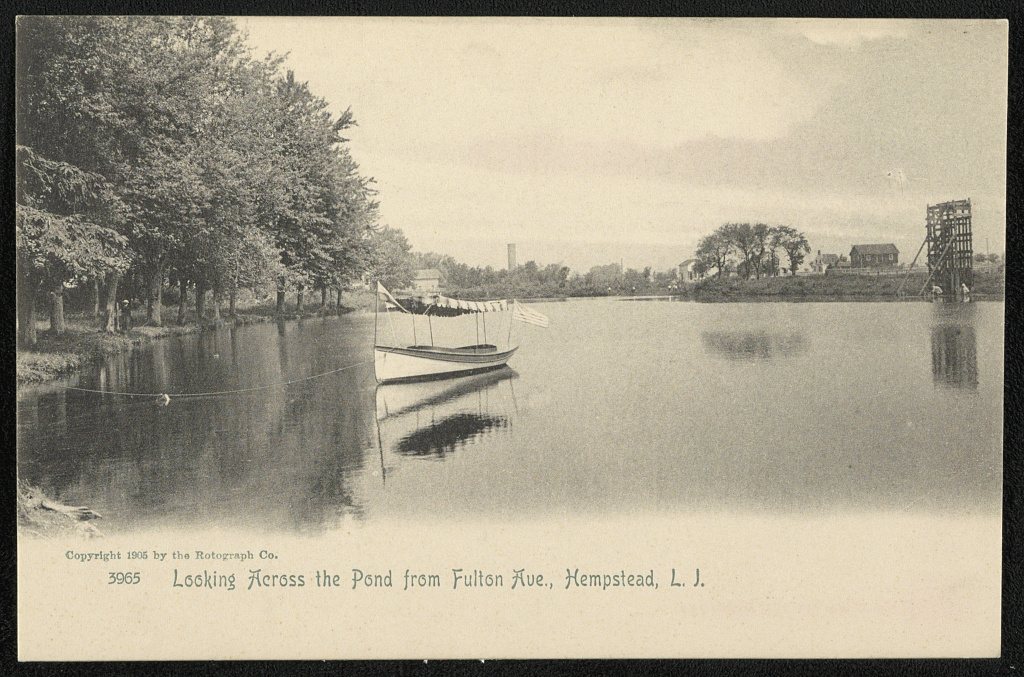 Looking across the pond from Fulton Ave