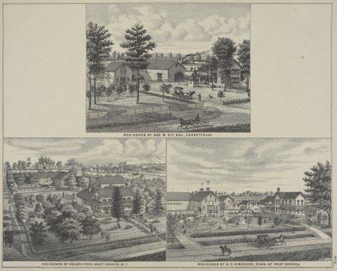 Residence of Geo. B. Ely, Esq., Cheektowaga; Residence of Nelson Reed, West Seneca, N.Y.; Residence of H. D. Kirkover, …