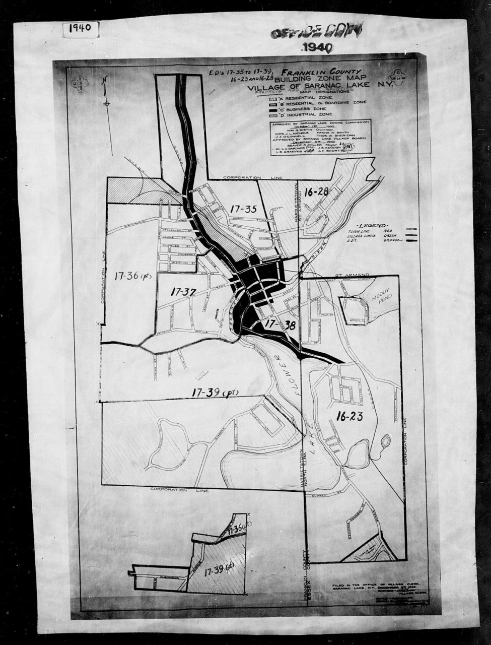1940 Census Enumeration District Maps - New York - Franklin County - Harrietstown - ED 17-35, ED 17-36, ED 17-37, ED 17…