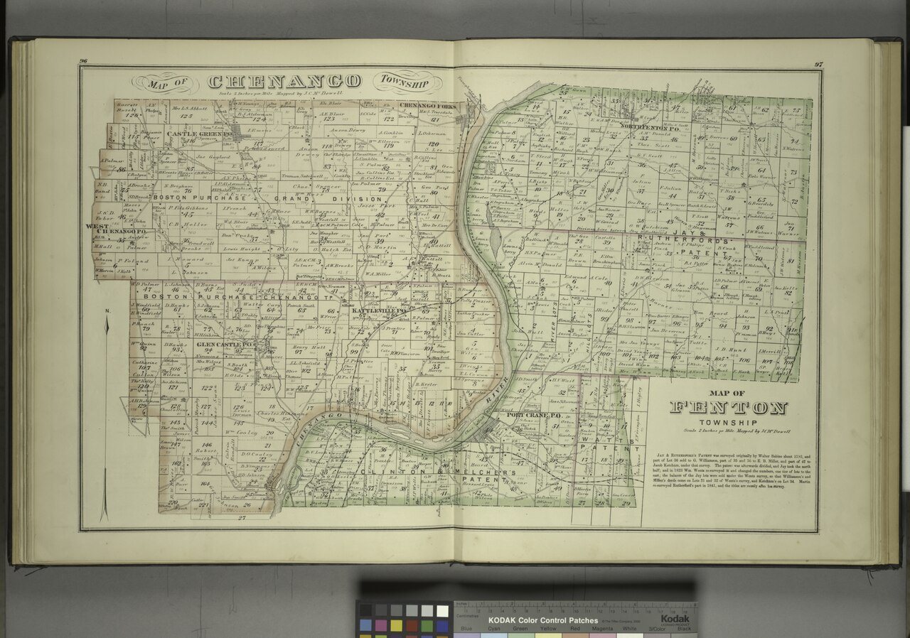 Map of Chenango Township, Map of Fenton Township