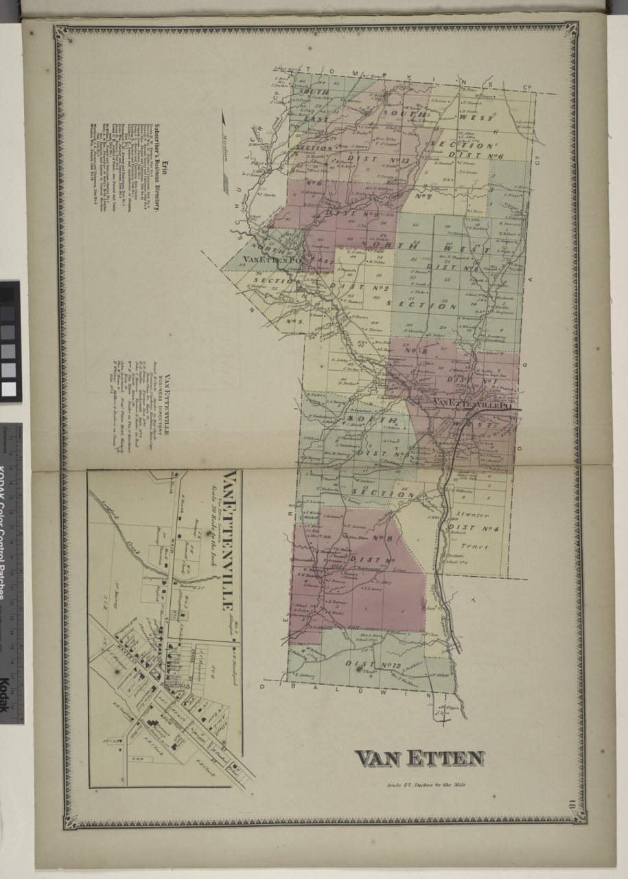 Erin Subscriber's Business Directory; Van Ettenville (Township); Van Ettenville (Village)