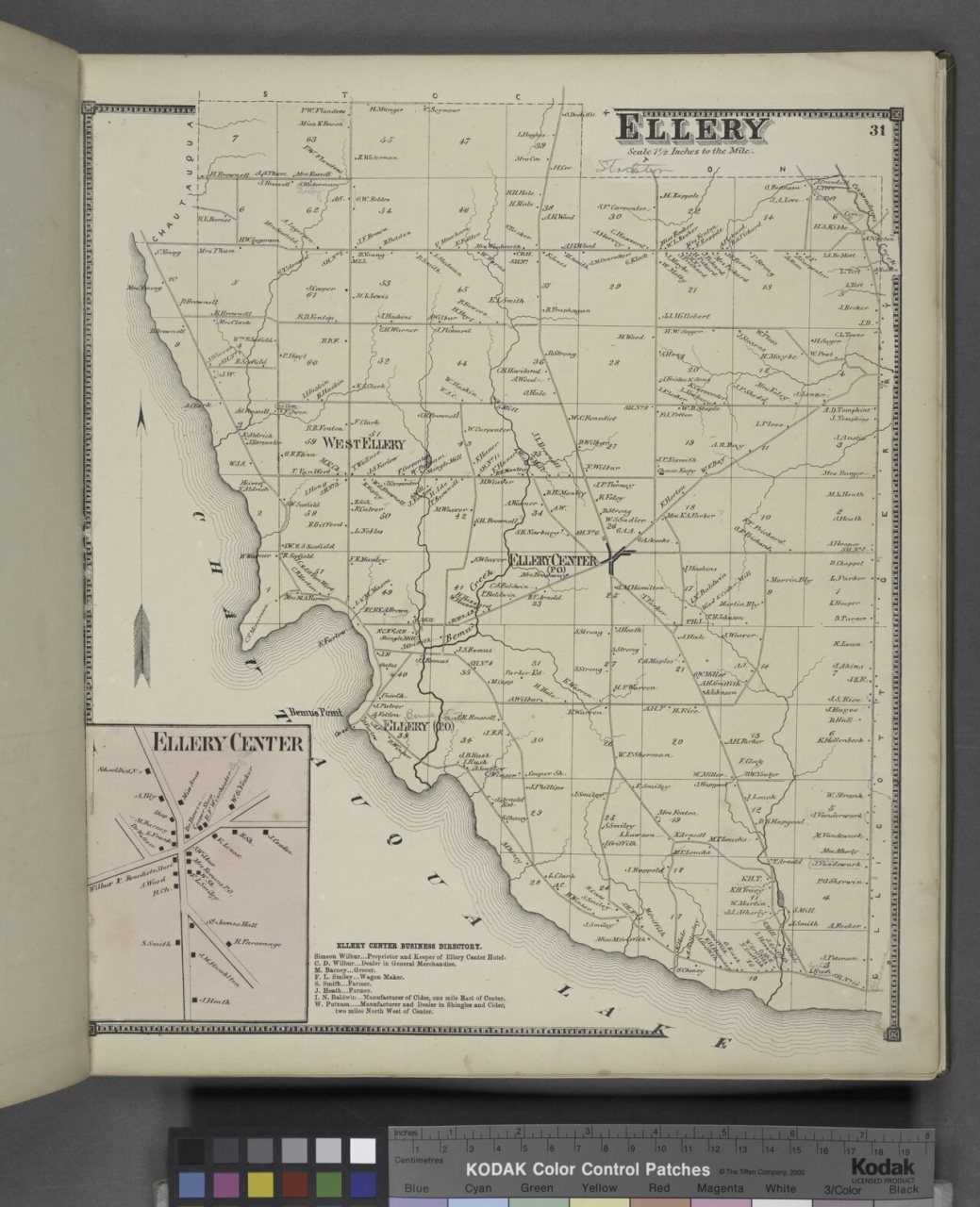 Ellery (Township); Ellery Center (Village); Ellery Center Business Directory