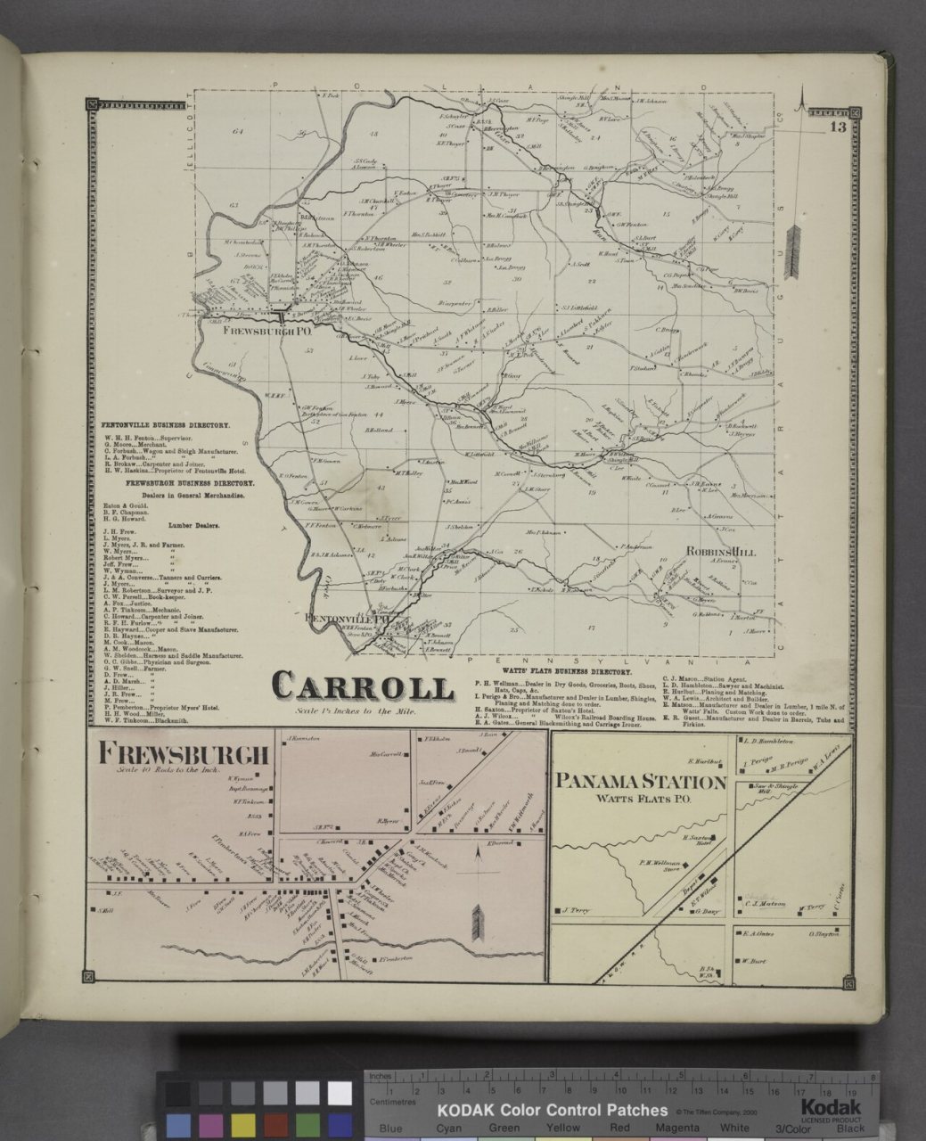 Fentonville Business Directory; Frewsburgh Business Directory; Carrol (Township); Watt's Flats Business Directory; Frew…