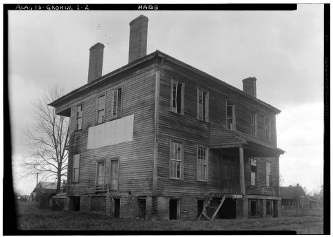 REAR ELEVATION - Vickers-Chapman-Gordon House, State Highway 69, Grove Hill, Clarke County, AL HABS ALA,13-GROHI.V,1-2