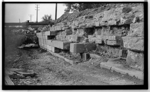 Historic American Buildings Survey, Walter H. Cassebeer, Photographer June 1936, DETAIL OF DEMOLITION, NORTH LOCK, WEST…