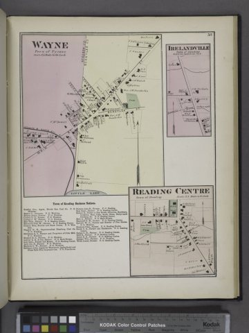 Wayne (Village); Irelandville (Village); Town of Reading Business Notices.; Reading Centre (Village)