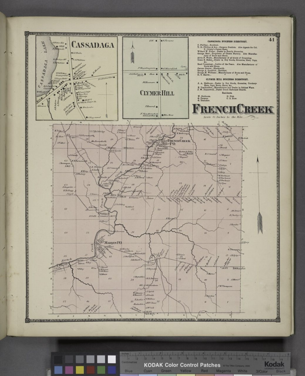 Cassadaga (Village); Clymer Hill (Village); Cassadaga Business Directory; French Creek (Township)