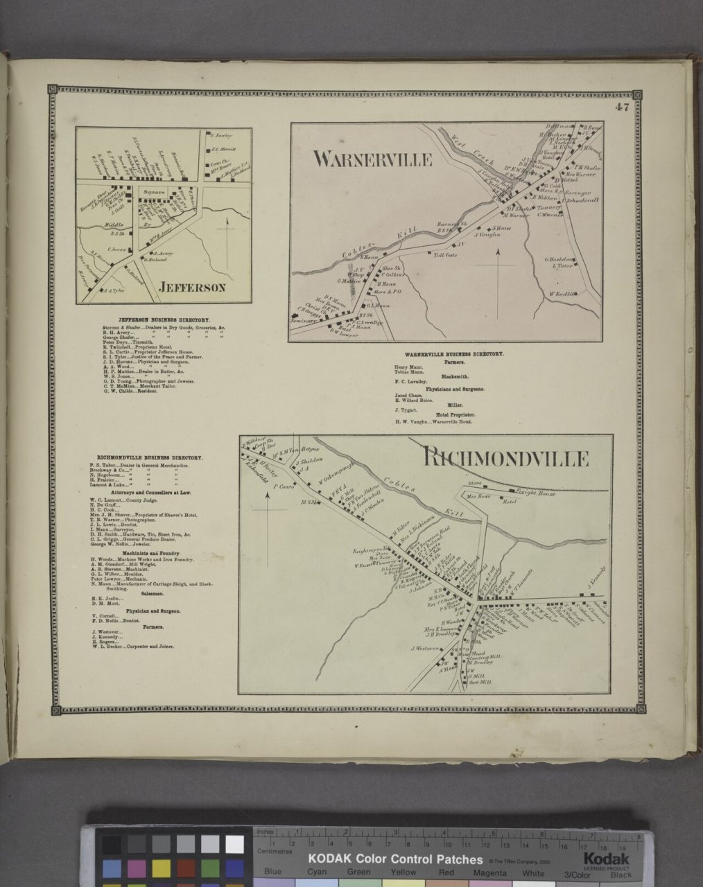 Jefferson (Village); Jefferson Business Directory.; Warnerville (Village); Warnerville Business Directory.; Richmondvil…