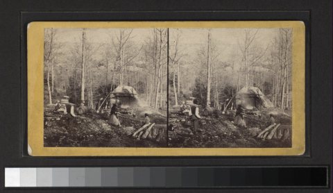 Maple sugar making in the Northern Woods of New York
