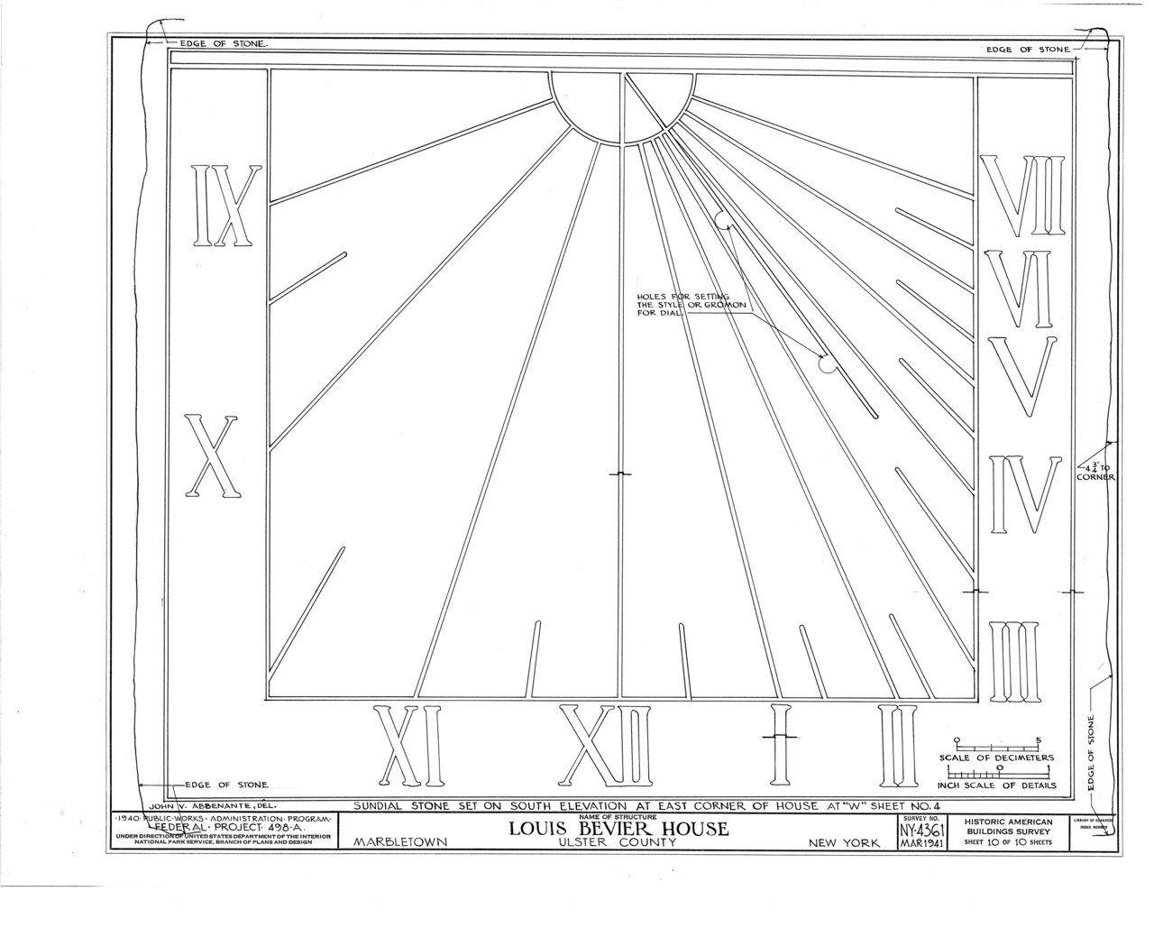 HABS NY,56-MARB,1- (sheet 10 of 10) - Louis Bevier House, State Route 213 Vicinity
