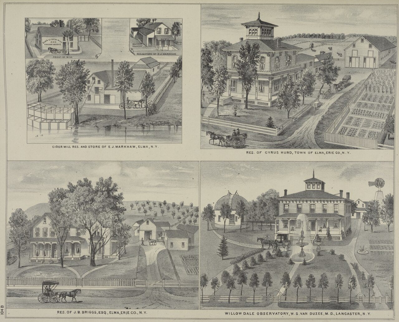 Cider Mill Res. of and Store of E. J. Markham, Elma, N.Y.; Res. of Cypus Hurd, Town of Elma, Erie Co., N.Y.; Res. of J.…
