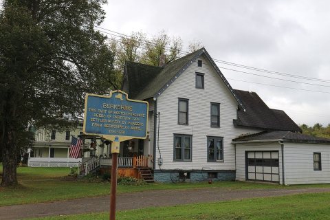 Home and Road Sign in the Berkshire Village Historic District