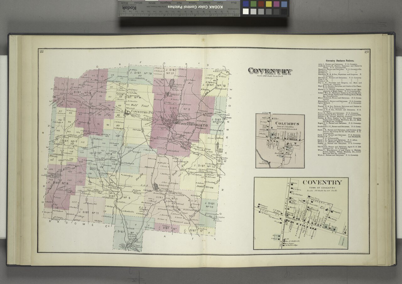 Coventry (Township); Coventry Business Notices; Columbus (Village); Coventry (Village)
