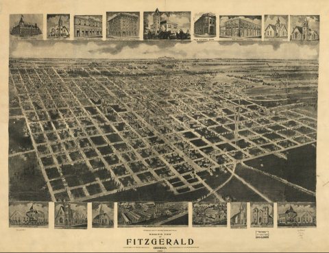 Bird's eye view of Fitzgerald, Georgia 1908