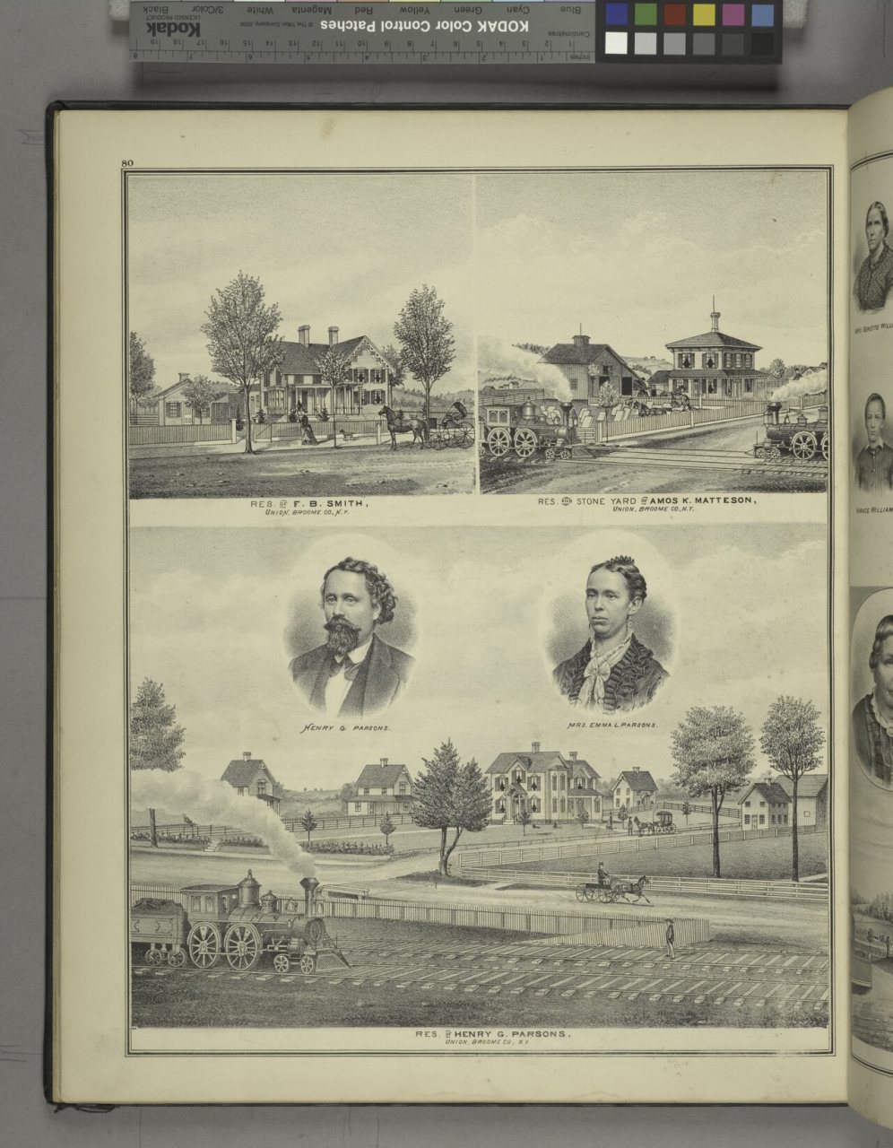 Res. of F.B. Smith, Union, Broome Co., N.Y.; Res. and Stone Yard of Amos K. Matteson, Union, Broome Co., N.Y.; Res. of …