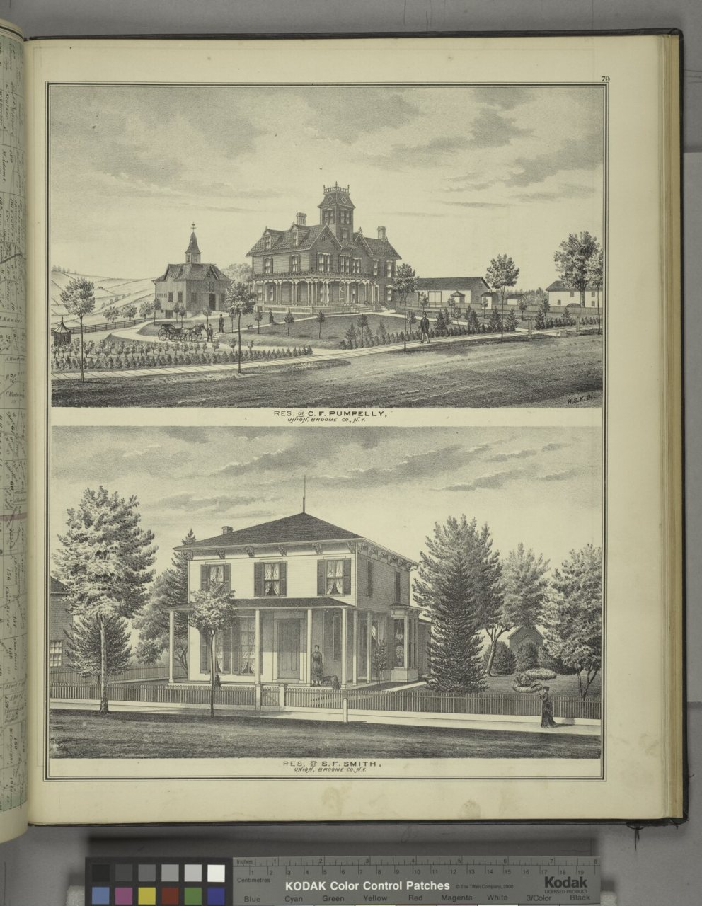 Res. of C.F. Pumpelly, Union, Broome Co., N.Y; Res. of S.F. Smith, Union, Broome Co., N.Y