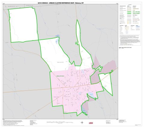 2010 Census Urban Cluster Reference Map for