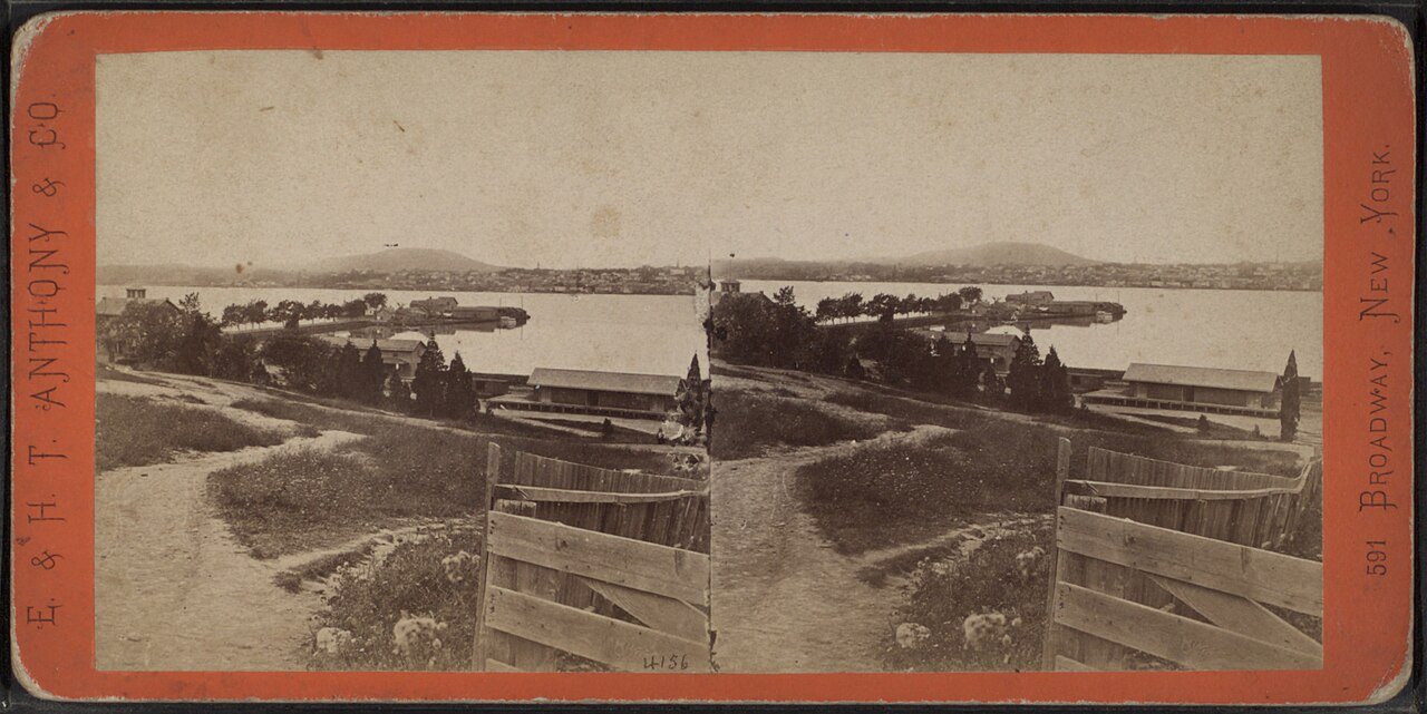 Fishkill Landing, with Newburgh and Snake Hill in the distance