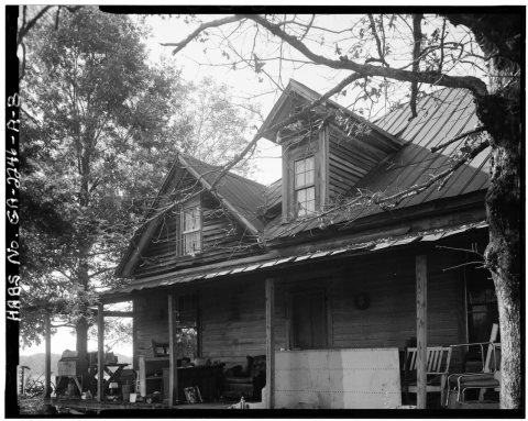 EAST FRONT GABLED DORMERS. - John C. Wood Homeplace, House, U.S. 441