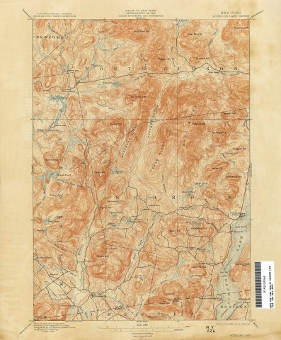 Schroon Lake New York USGS topo map 1895