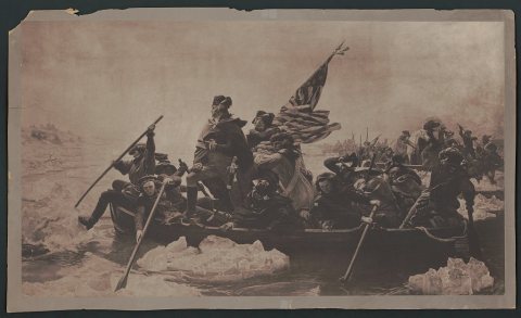 Washington crossing the Delaware River