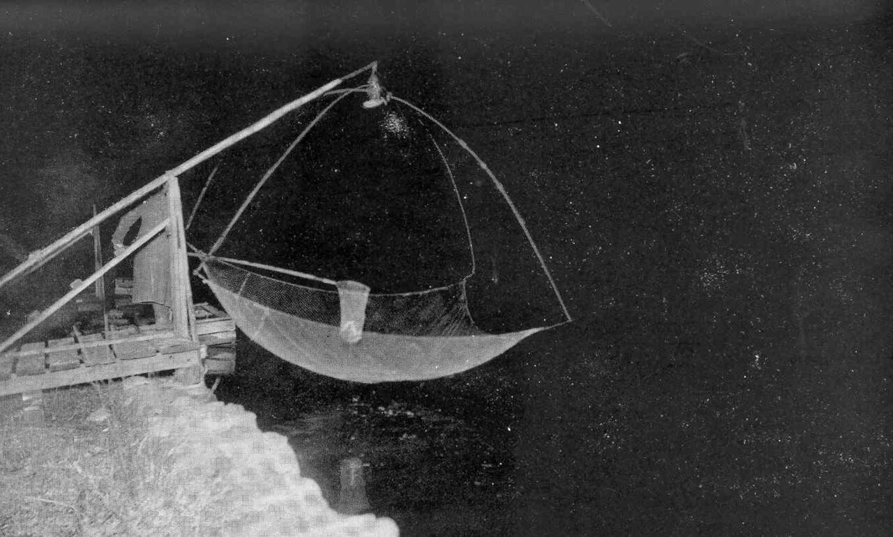 FMIB 47366 Dip Net Fishing at Night for Pike Perch Constantia, 1912
