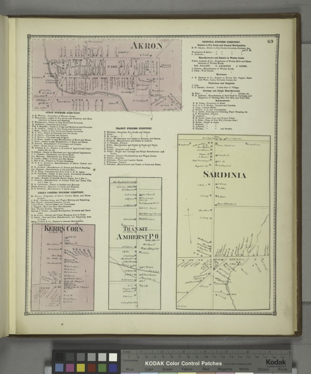 Akron (Village); Akron Business Directory; Sardinia Business Directory; Kerr's Corners Business Directory; Kerrs Cor's …