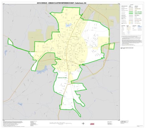 2010 Census Urban Cluster Reference Map for