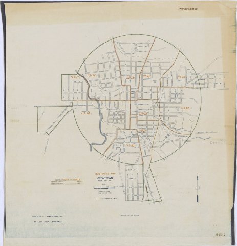 1950 Census Enumeration District Maps - Georgia (GA) - Polk County - Cedartown - ED 115-13 to 22