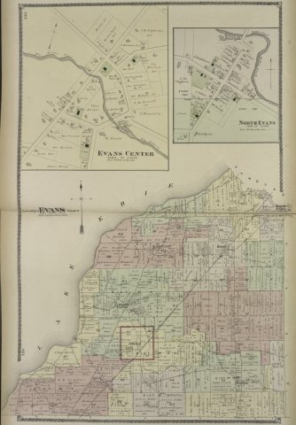 Evans Center (Village); North Evans (Village); Evans (Township)