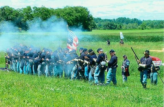Union infantry firing