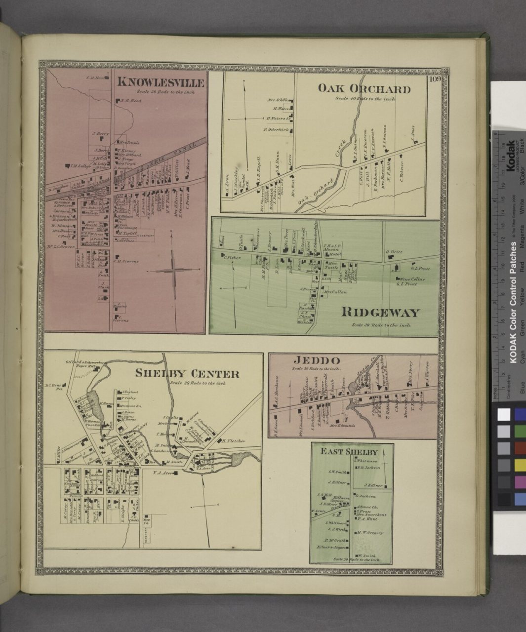 Knowlesville (Village); Shelby Center (Village); Oak Orchard (Village); Ridgeway (Village); Jeddo (Village); East Shelb…