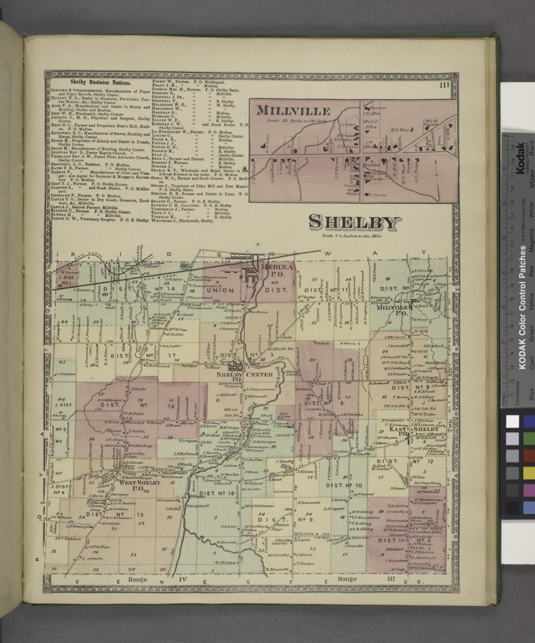 Shelby Business Notices.; Millville (Village); Shelby (Township)