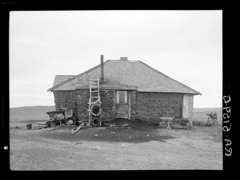Sod homestead near Bowman, North Dakota