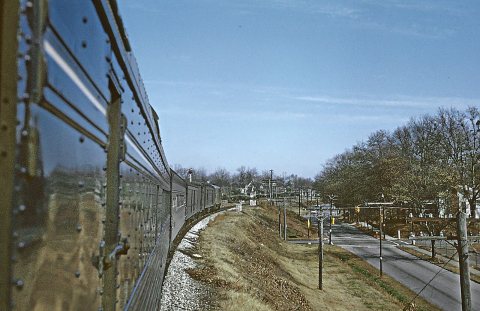 Atlanta and West Point Train 38, The Crescent near Fairburn, GA on November 23, 1967
