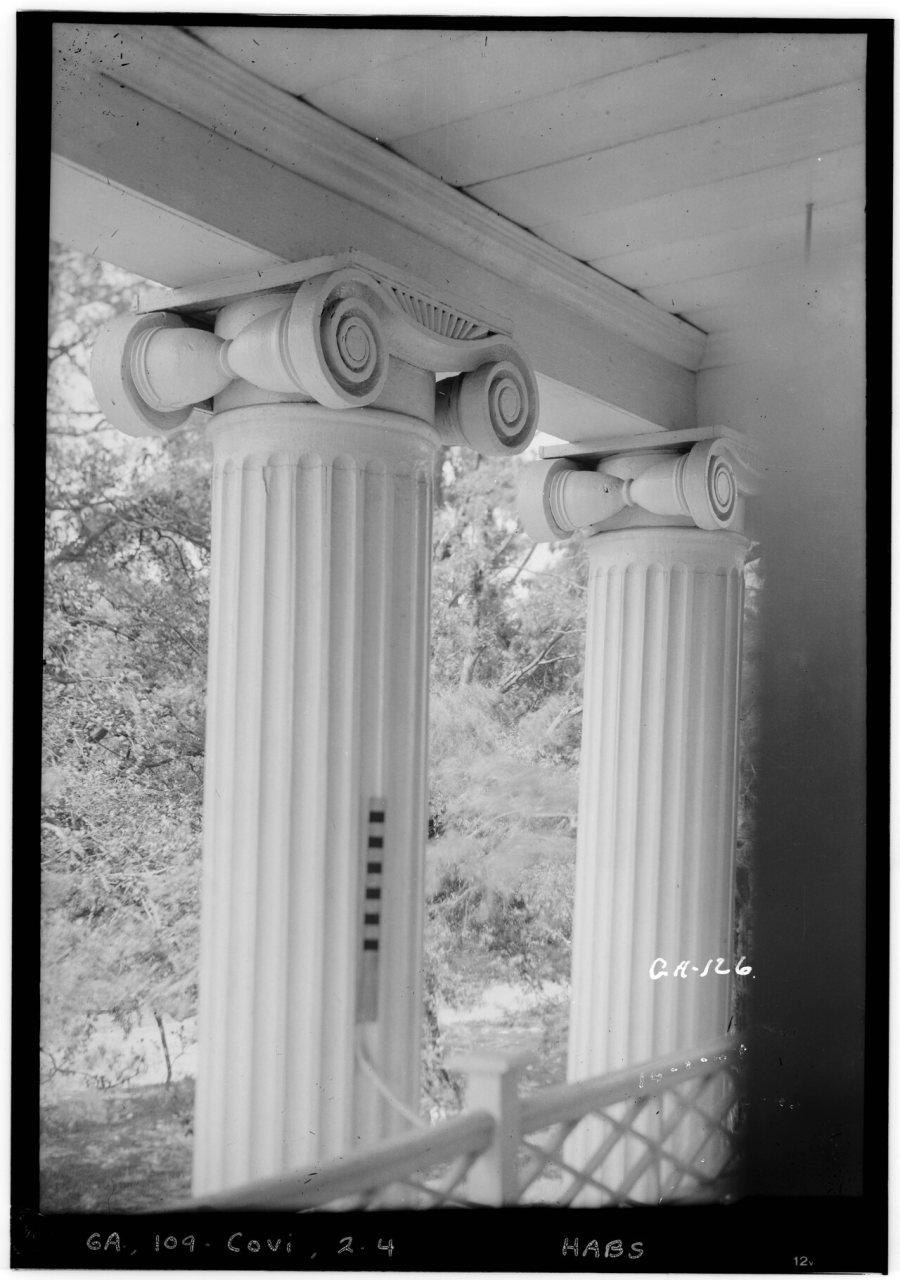 Historic American Buildings Survey L.D. Andrew - Photographer June, 4, 1936 COLUMN CAPS (FROM BALCONY) - Carr Hill, Wes…