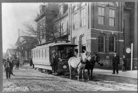 A horsedrawn streetcar. Rapid transit. Covington Ga