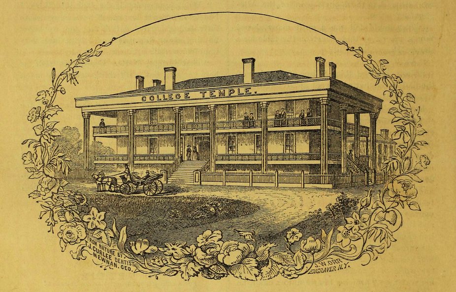 College Temple, Newnan, Georgia (Godey's Lady's Book, 1856, p. 154)