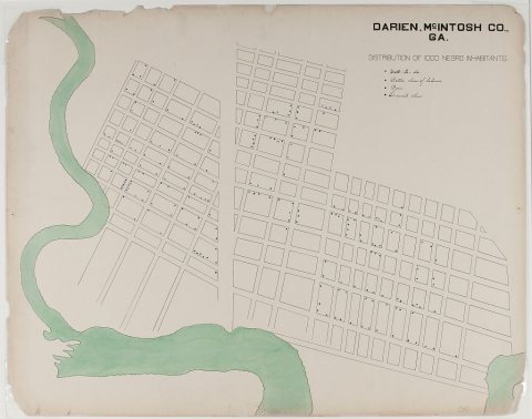[The Georgia Negro] Darien, McIntosh Co., Ga. Distribution of 1000 Negro inhabitants