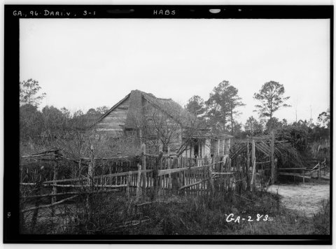Historic American Buildings Survey L. D. Andrew, Photographer Dec. 30, 1936 GENERAL VIEW SHOWING GRAPE ARBORS - Cabin, …