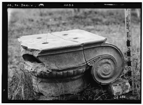 Historic American Buildings Survey L. D. Andrew, Photographer Dec. 30, 1936 DETAIL OF COLUMN CAP - Ashantilly Plantatio…