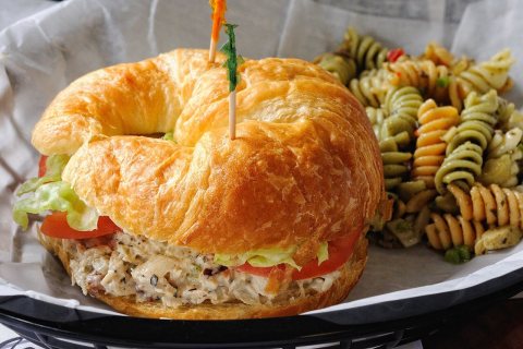 Chicken salad croissant at Collage Catering