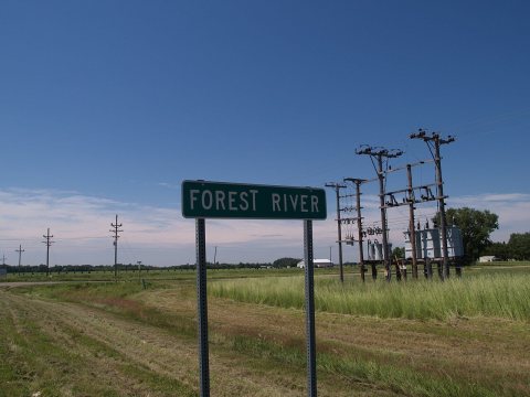 Forest River, North Dakota sign 2