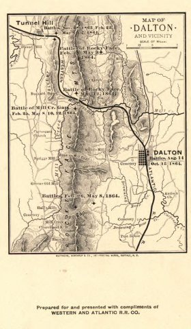 Map of Dalton and vicinity. (1864)