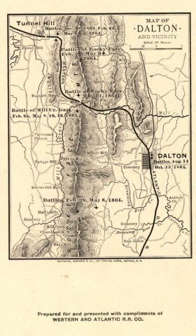 Map of Dalton and vicinity. (1864)